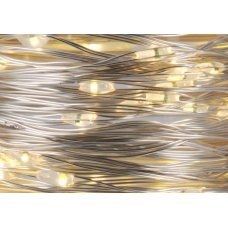 20 Λευκά Θερμά Λαμπάκια LED Copper Μπαταρίας (1m)